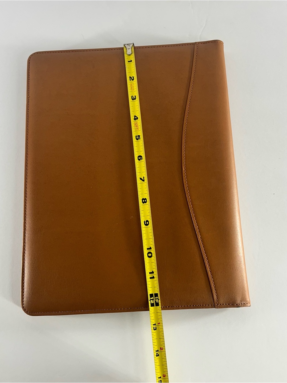Leather Portfolio Folder in Cognac Brown